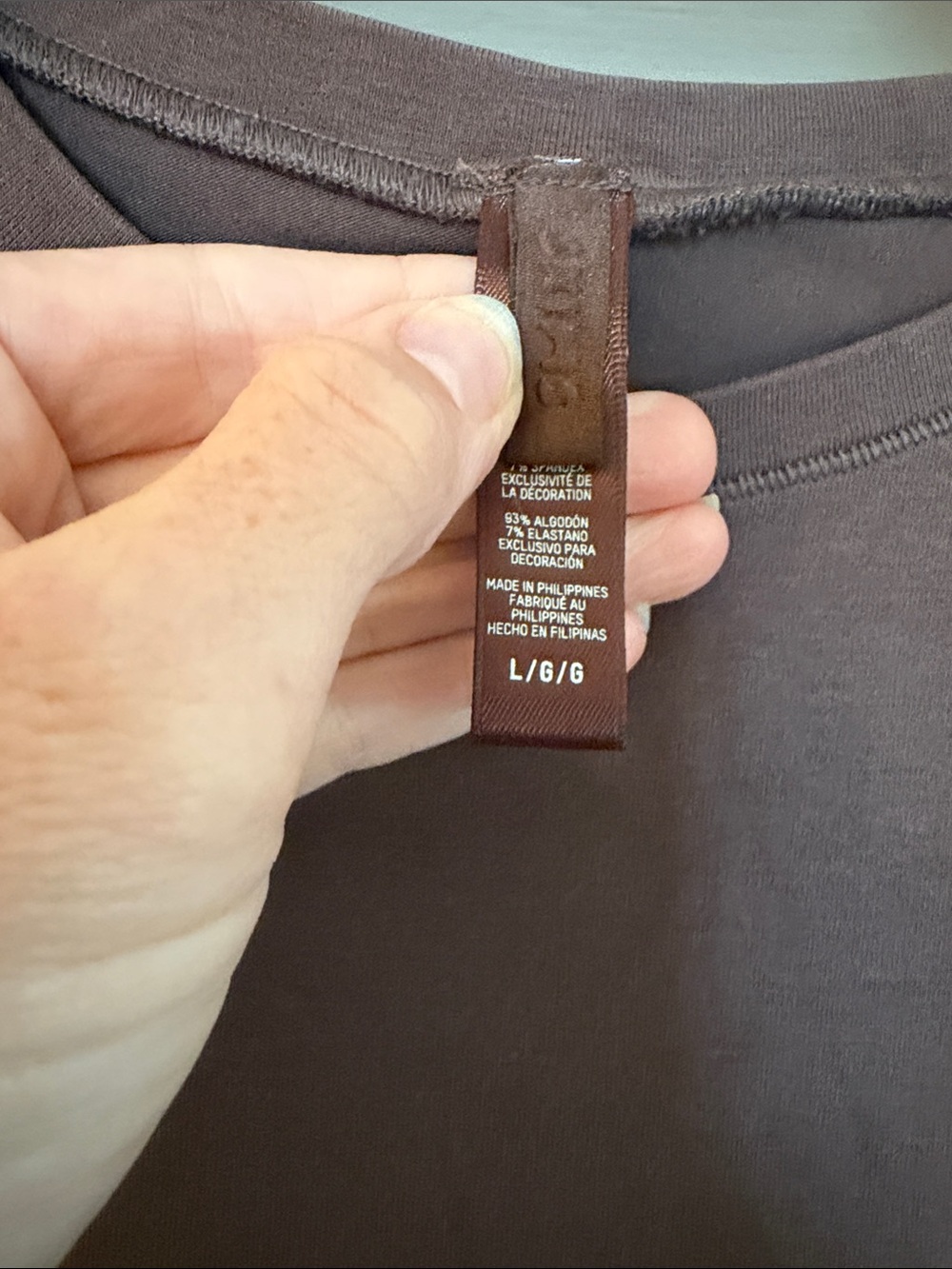 SKIMS Chocolate Brown Short-Sleeve Maxi Dress with Slit in Back - Picture 2 of 12